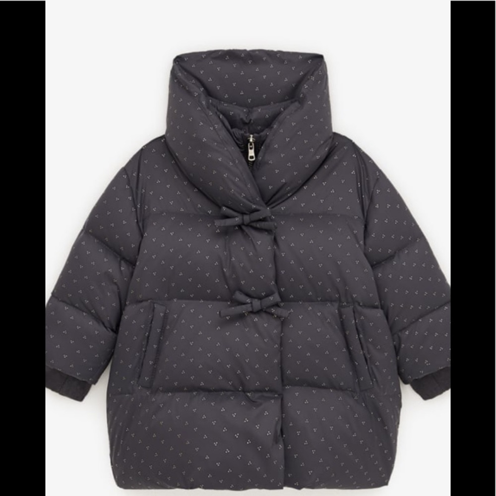 ZARA Baby Girl Sparkly Down Puffer Size 3-4 NWT